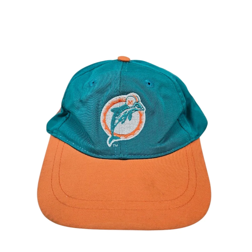 Vintage 90 Mighty Mac Retro Miami Dolphins NFL Football Snapback Hat Cap Toddler